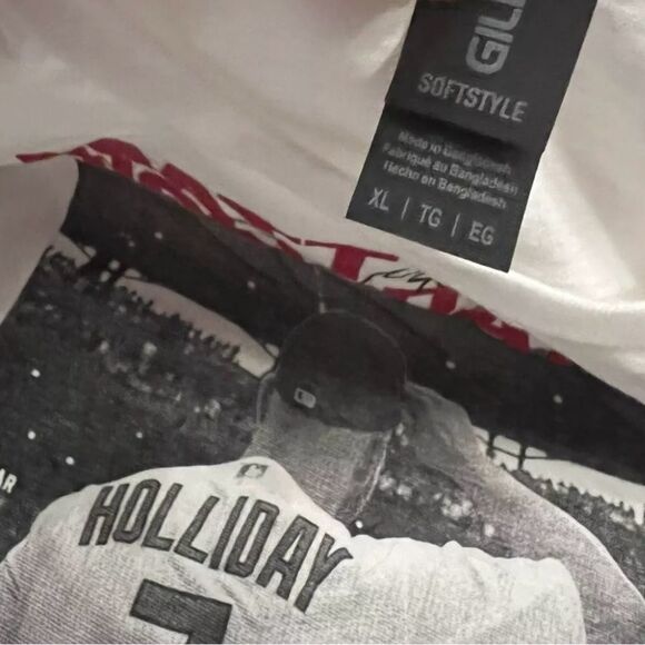 St. Louis Cardinals Hall of Fame Matt Holliday T Shirt MLB Size XL NEW - Picture 3 of 3
